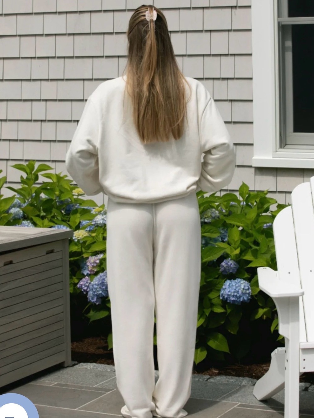 NWT: PARKE Maggie & Emma Boxer Sweatpants, Ivory, Size Small - Picture 3 of 11
